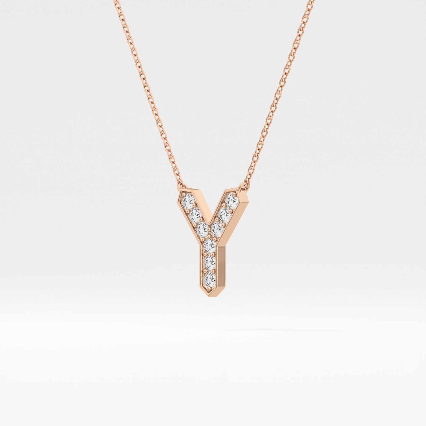 Classic 0.23 TCW Round Y Shaped Moissanite Diamond Necklace
