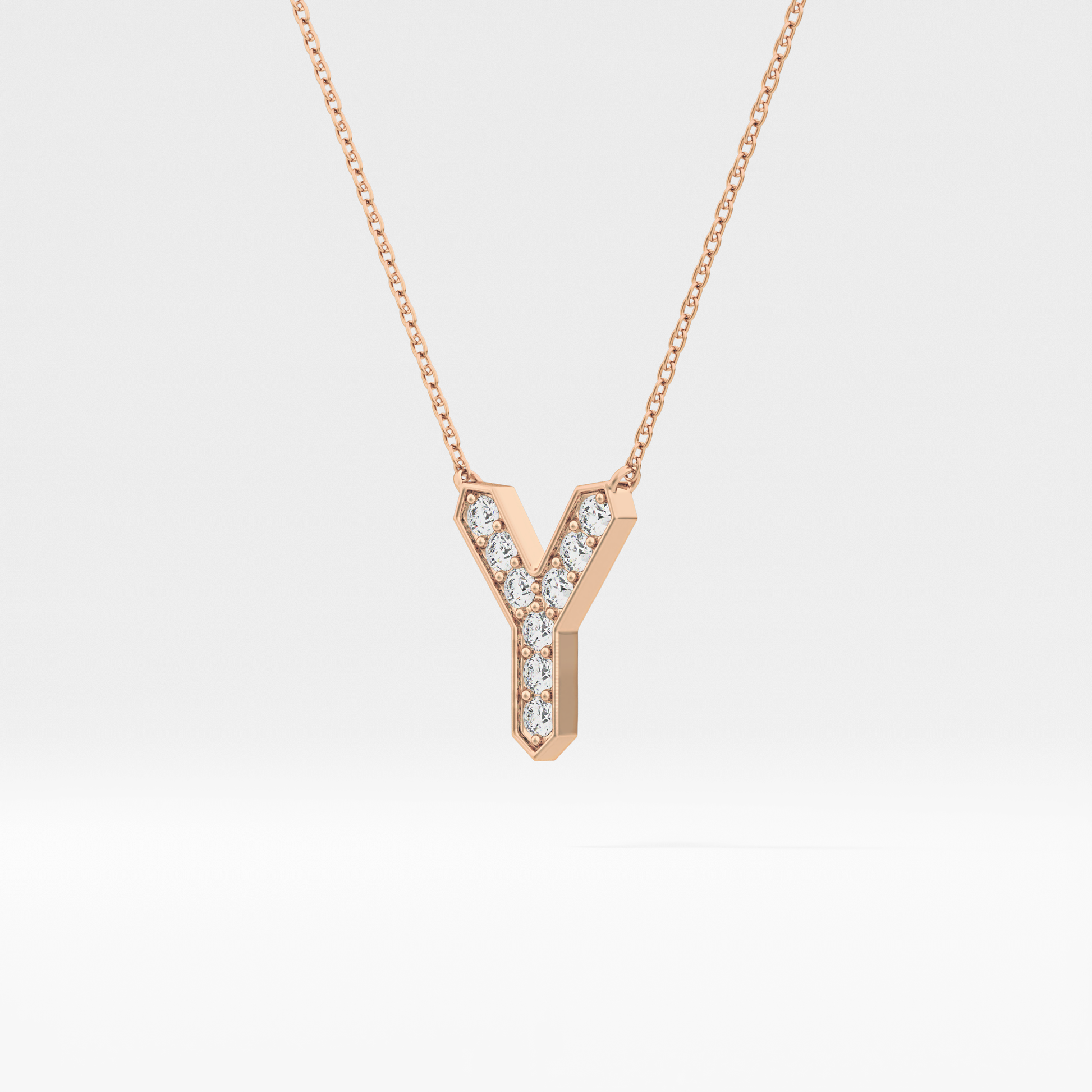 Classic 0.23 TCW Round Y Shaped Moissanite Diamond Necklace
