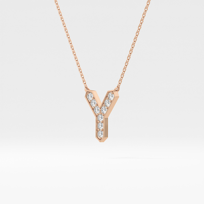 Classic 0.23 TCW Round Y Shaped Moissanite Diamond Necklace