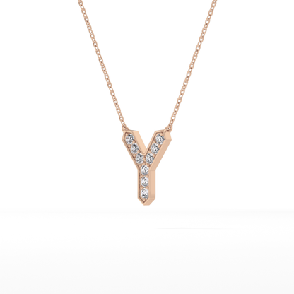 Classic 0.23 TCW Round Y Shaped Moissanite Diamond Necklace
