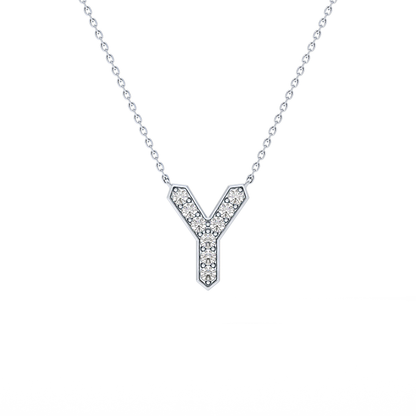 Classic 0.23 TCW Round Y Shaped Moissanite Diamond Necklace