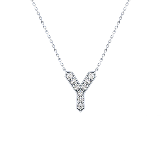 Classic 0.23 TCW Round Y Shaped Moissanite Diamond Necklace