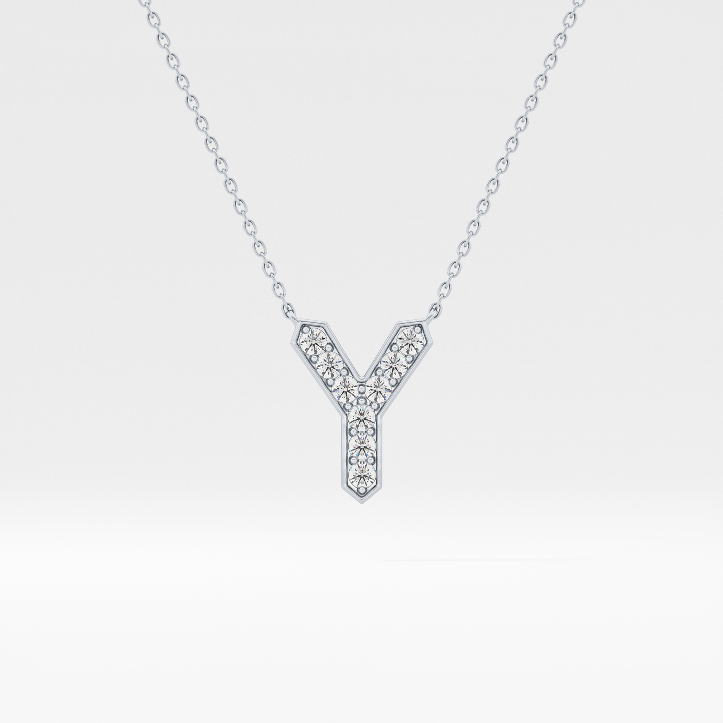 Classic 0.23 TCW Round Y Shaped Moissanite Diamond Necklace