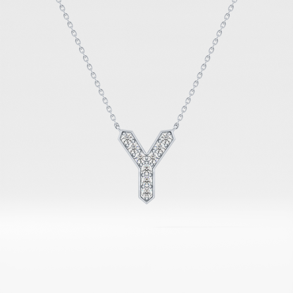 Classic 0.23 TCW Round Y Shaped Moissanite Diamond Necklace