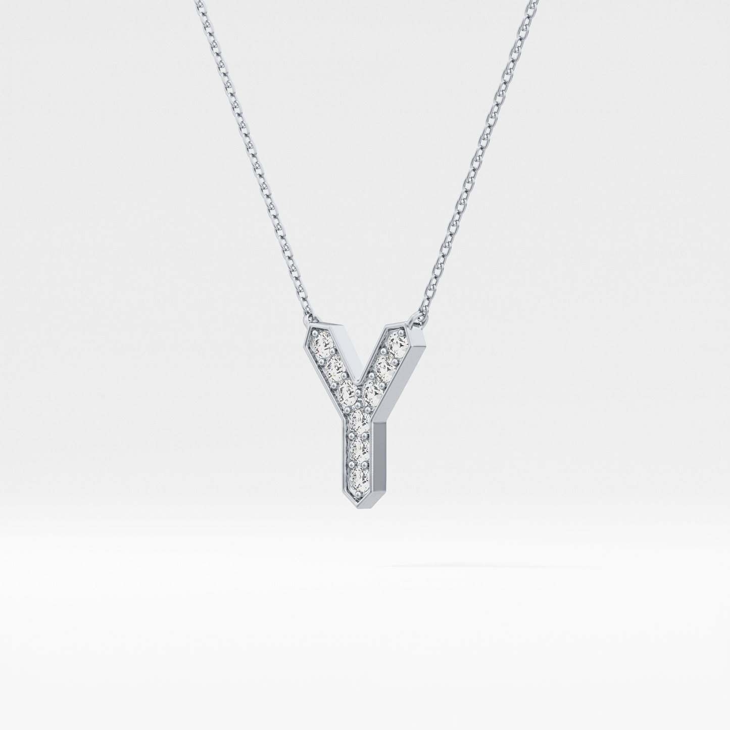 Classic 0.23 TCW Round Y Shaped Moissanite Diamond Necklace