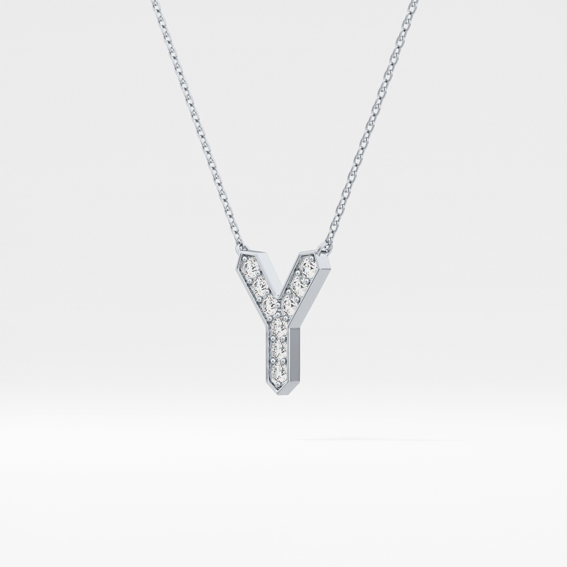 Classic 0.23 TCW Round Y Shaped Moissanite Diamond Necklace