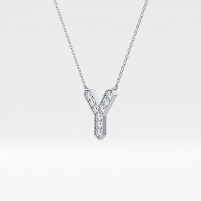 Classic 0.23 TCW Round Y Shaped Moissanite Diamond Necklace