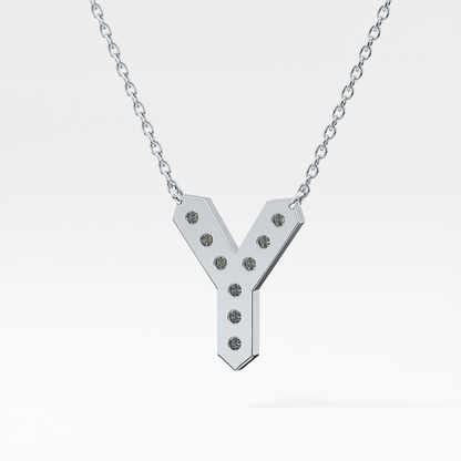 Classic 0.23 TCW Round Y Shaped Moissanite Diamond Necklace