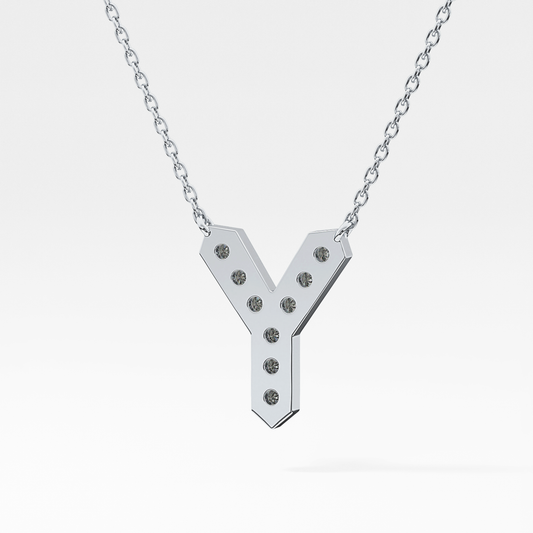 Classic 0.23 TCW Round Y Shaped Moissanite Diamond Necklace