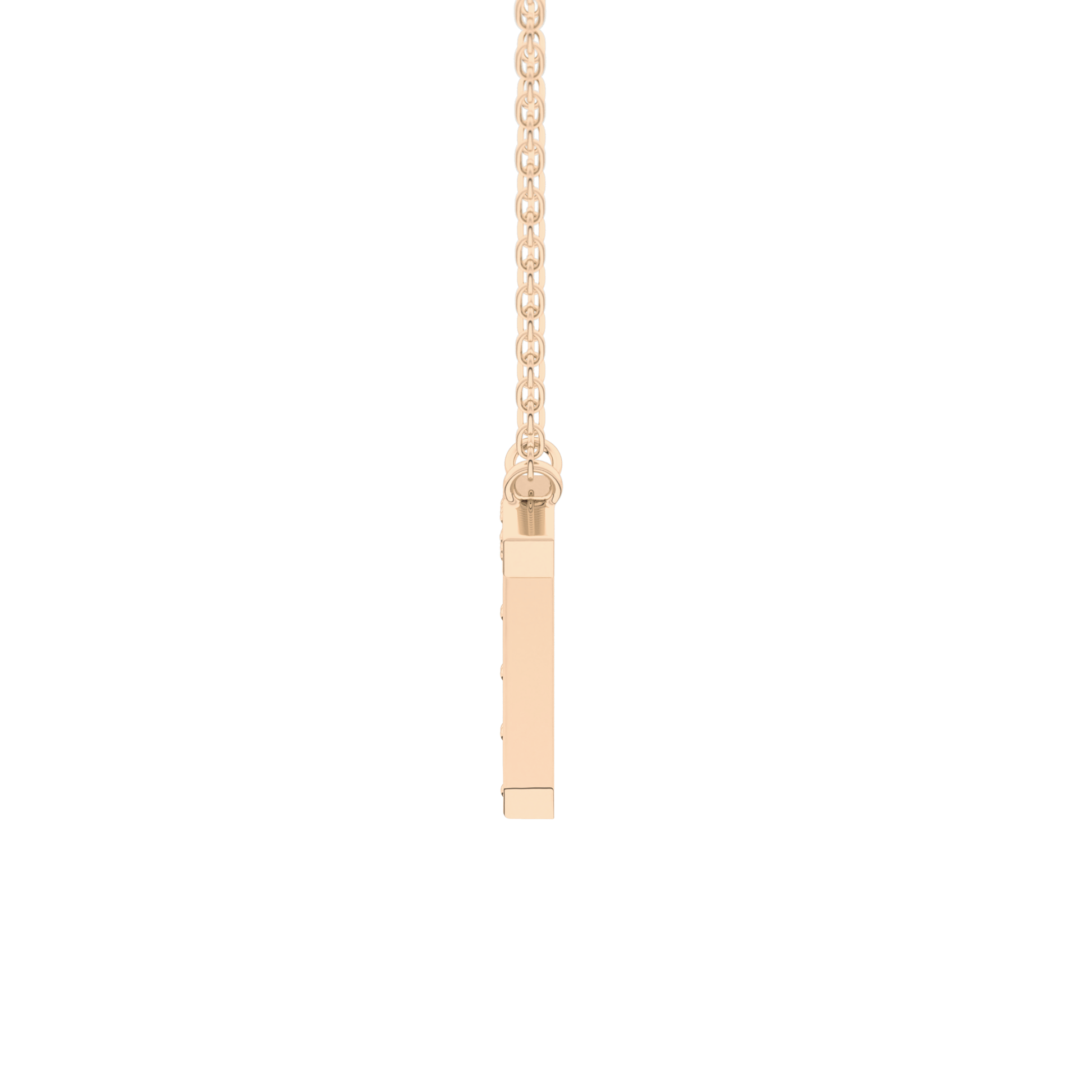 Classic 0.17 TCW Round T Shaped Moissanite Diamond Necklace
