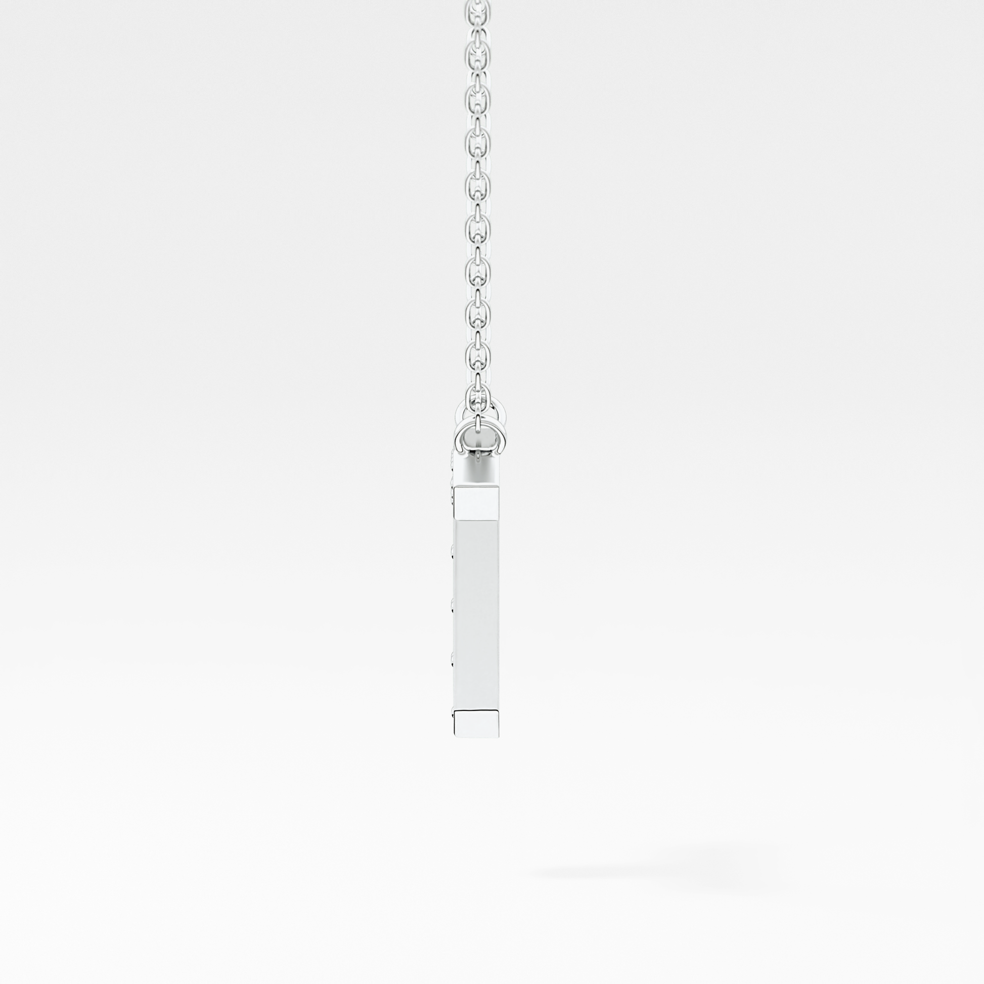 Classic 0.17 TCW Round T Shaped Moissanite Diamond Necklace