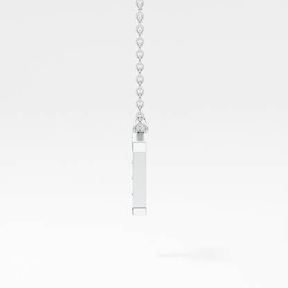 Classic 0.17 TCW Round T Shaped Moissanite Diamond Necklace
