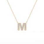 Classic 0.202 TCW Round M Shaped Moissanite Diamond Necklace