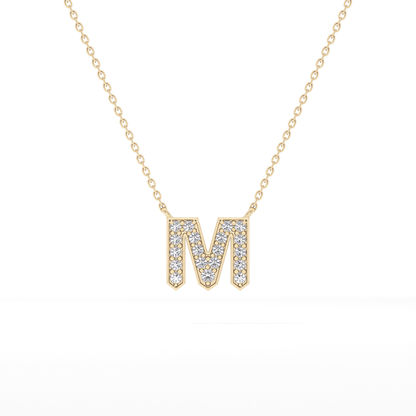Classic 0.202 TCW Round M Shaped Moissanite Diamond Necklace