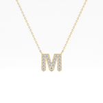 Classic 0.202 TCW Round M Shaped Moissanite Diamond Necklace