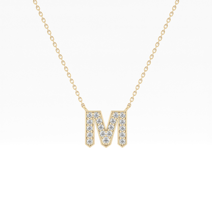 Classic 0.202 TCW Round M Shaped Moissanite Diamond Necklace