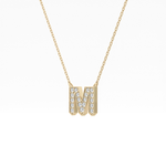 Classic 0.202 TCW Round M Shaped Moissanite Diamond Necklace