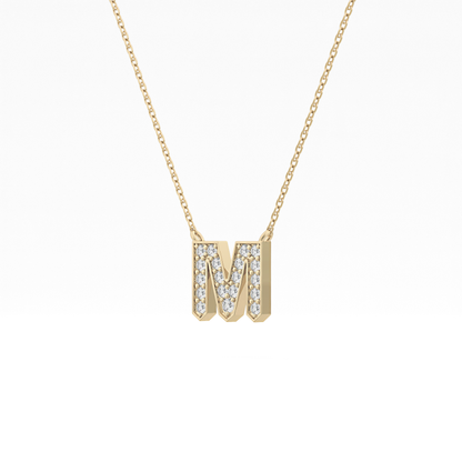 Classic 0.202 TCW Round M Shaped Moissanite Diamond Necklace