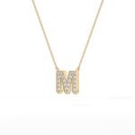 Classic 0.202 TCW Round M Shaped Moissanite Diamond Necklace