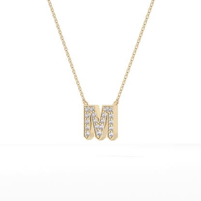 Classic 0.202 TCW Round M Shaped Moissanite Diamond Necklace