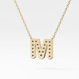 Classic 0.202 TCW Round M Shaped Moissanite Diamond Necklace