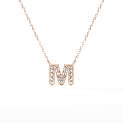 Classic 0.202 TCW Round M Shaped Moissanite Diamond Necklace