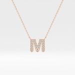 Classic 0.202 TCW Round M Shaped Moissanite Diamond Necklace