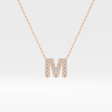 Classic 0.202 TCW Round M Shaped Moissanite Diamond Necklace