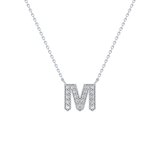 Classic 0.202 TCW Round M Shaped Moissanite Diamond Necklace