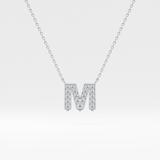 Classic 0.202 TCW Round M Shaped Moissanite Diamond Necklace