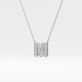 Classic 0.202 TCW Round M Shaped Moissanite Diamond Necklace