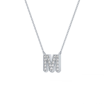 Classic 0.202 TCW Round M Shaped Moissanite Diamond Necklace
