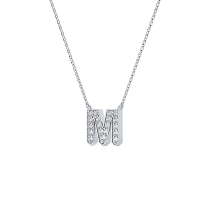 Classic 0.202 TCW Round M Shaped Moissanite Diamond Necklace
