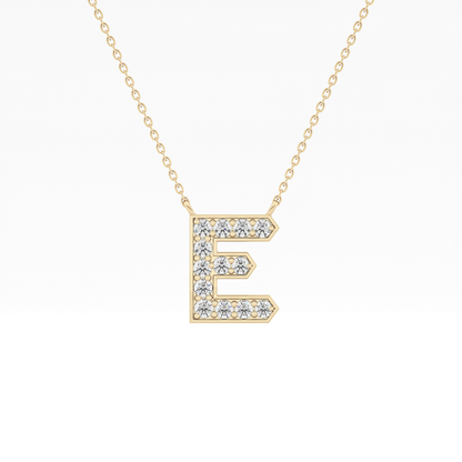 Classic 0.385 TCW  Round E Shaped Moissanite Diamond Necklace