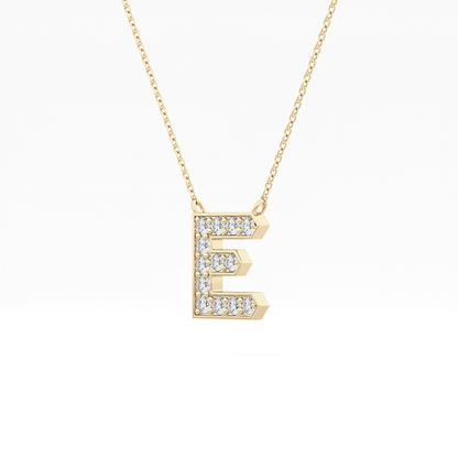 Classic 0.385 TCW  Round E Shaped Moissanite Diamond Necklace