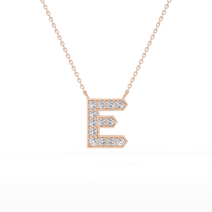 Classic 0.385 TCW  Round E Shaped Moissanite Diamond Necklace