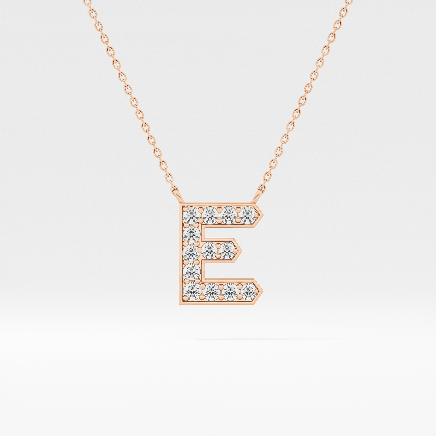 Classic 0.385 TCW  Round E Shaped Moissanite Diamond Necklace