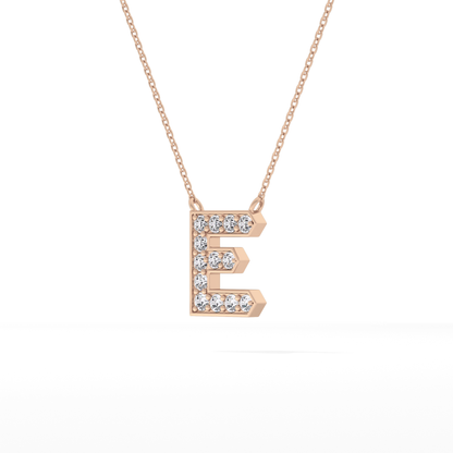Classic 0.385 TCW  Round E Shaped Moissanite Diamond Necklace