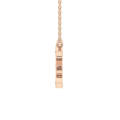 Classic 0.385 TCW  Round E Shaped Moissanite Diamond Necklace