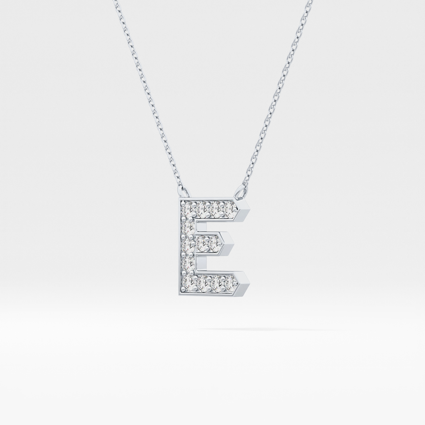 Classic 0.385 TCW  Round E Shaped Moissanite Diamond Necklace
