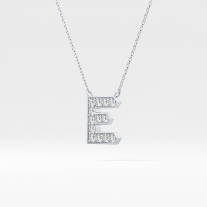 Classic 0.385 TCW  Round E Shaped Moissanite Diamond Necklace