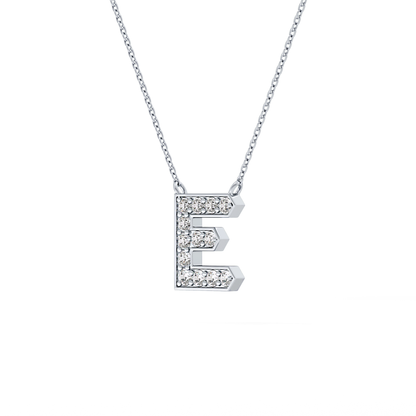 Classic 0.385 TCW  Round E Shaped Moissanite Diamond Necklace