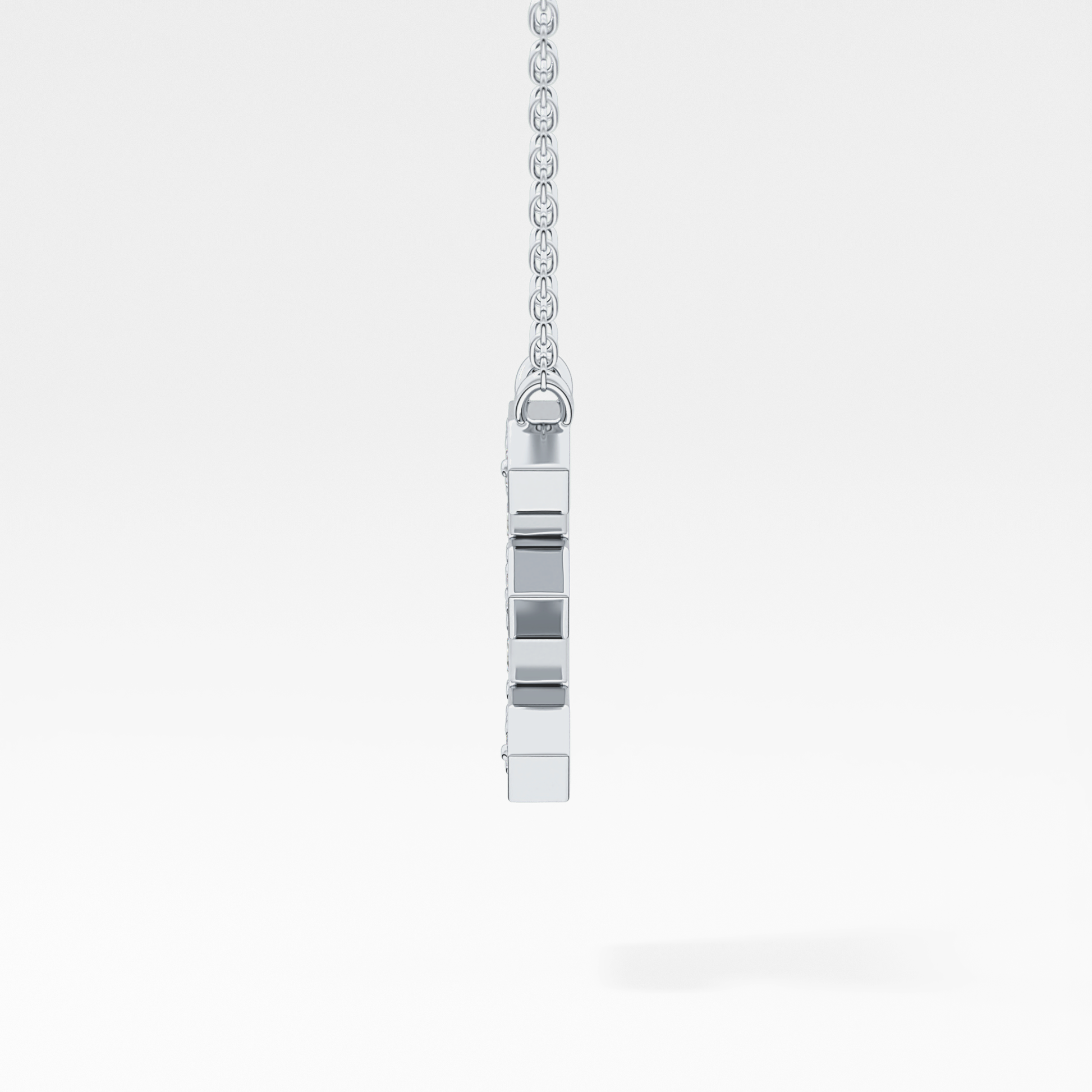 Classic 0.385 TCW  Round E Shaped Moissanite Diamond Necklace