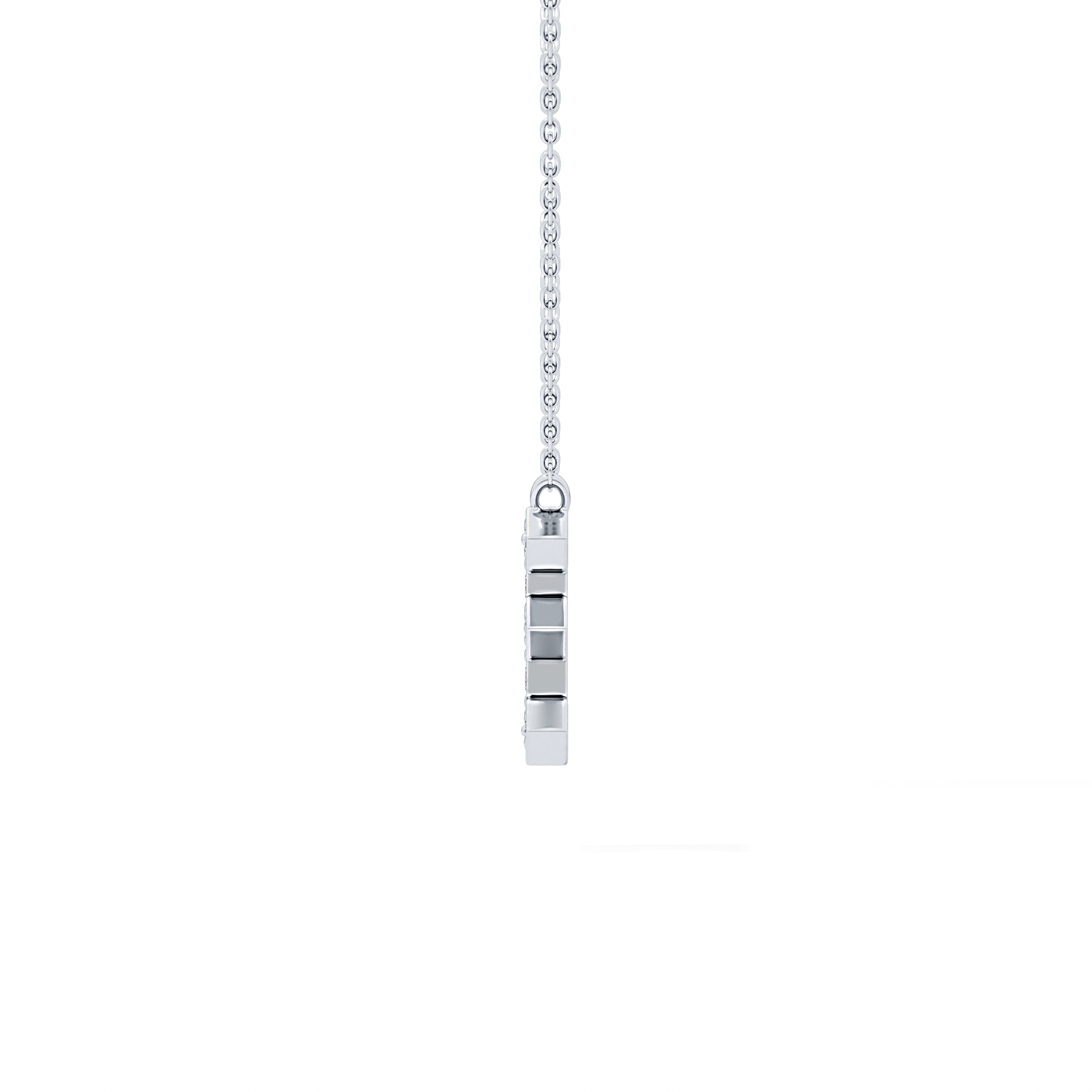 Classic 0.385 TCW  Round E Shaped Moissanite Diamond Necklace