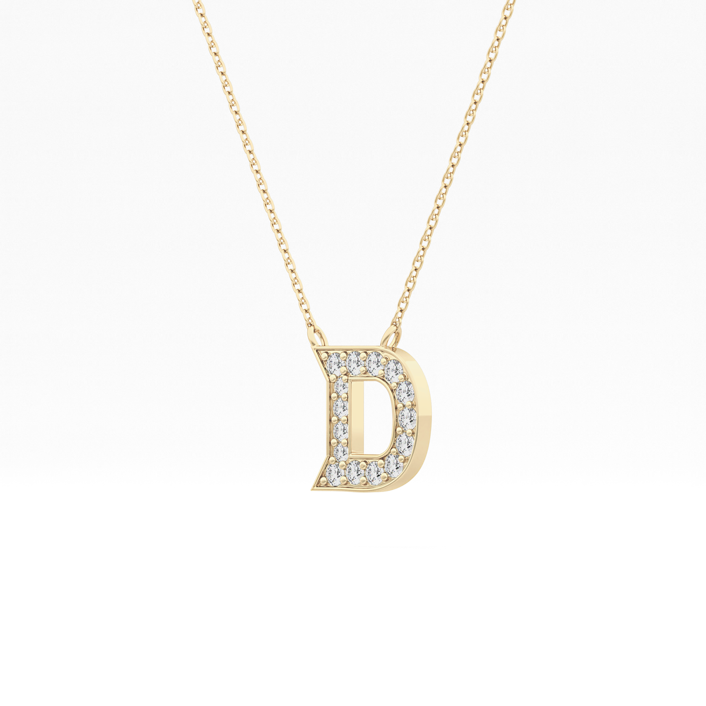 Classic 0.243 TCW Round D Shaped Moissanite Diamond Necklace