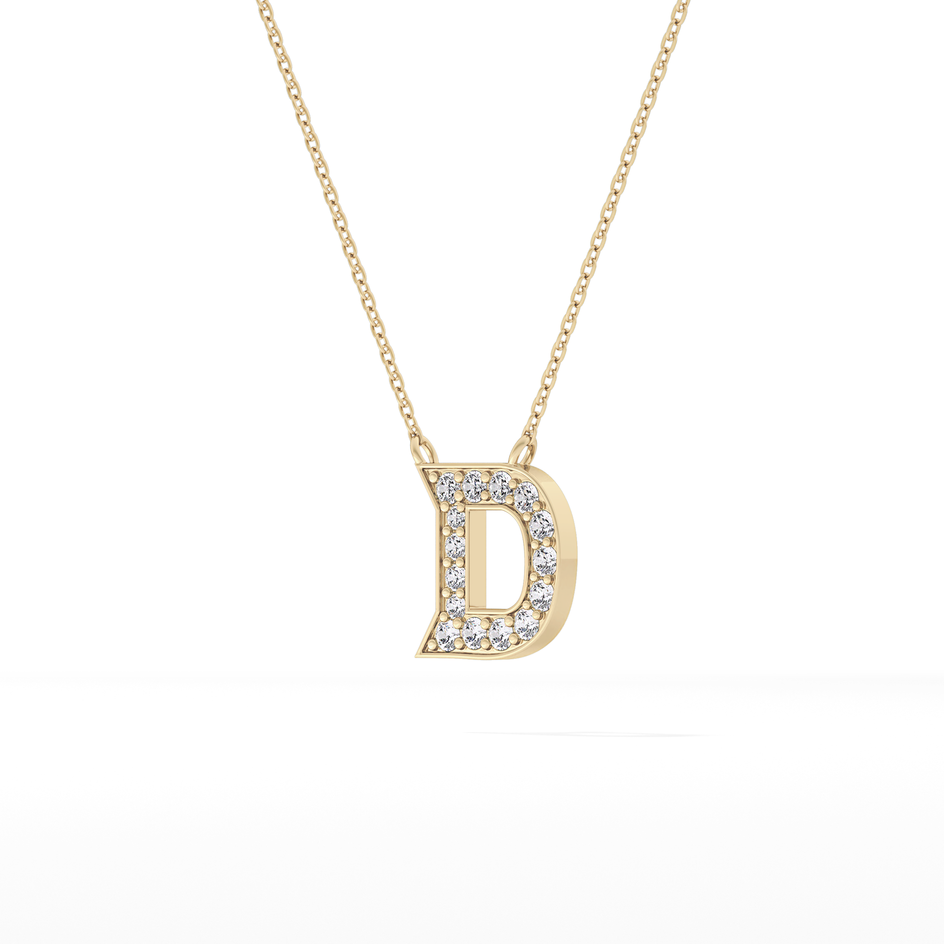 Classic 0.243 TCW Round D Shaped Moissanite Diamond Necklace