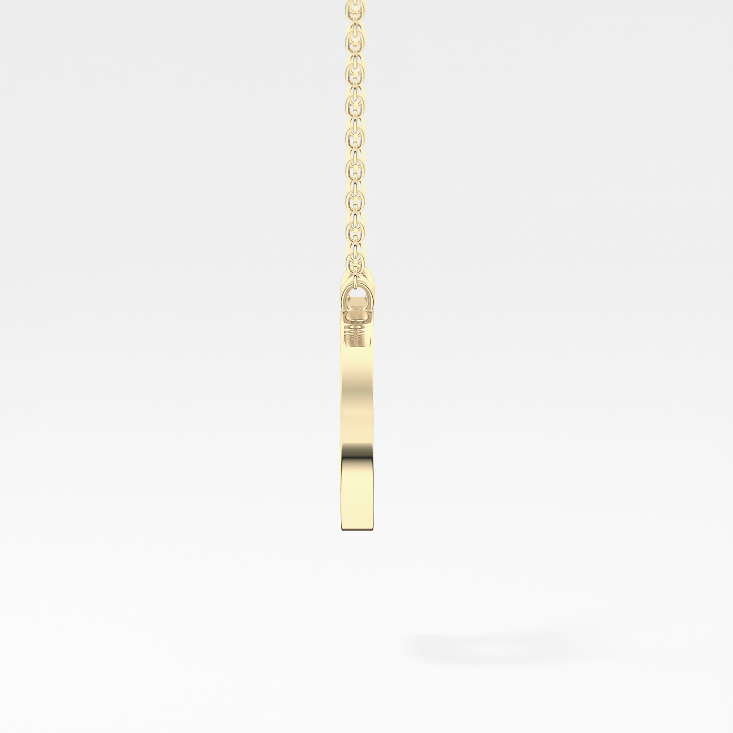 Classic 0.243 TCW Round D Shaped Moissanite Diamond Necklace