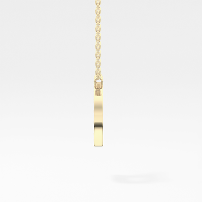 Classic 0.243 TCW Round D Shaped Moissanite Diamond Necklace