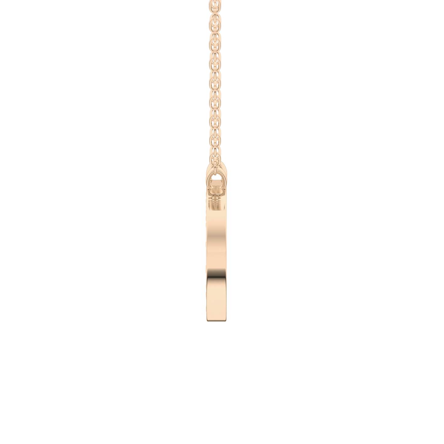 Classic 0.243 TCW Round D Shaped Moissanite Diamond Necklace