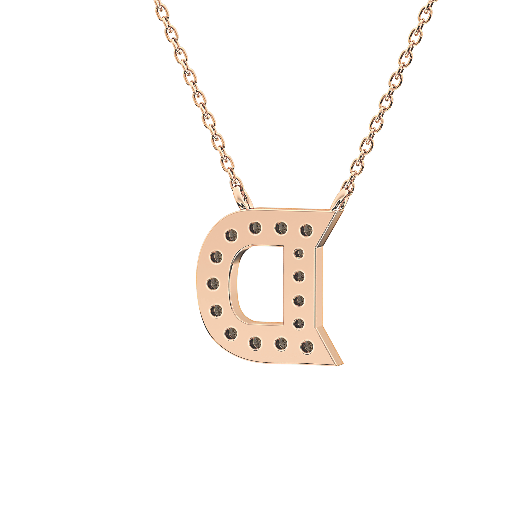 Classic 0.243 TCW Round D Shaped Moissanite Diamond Necklace